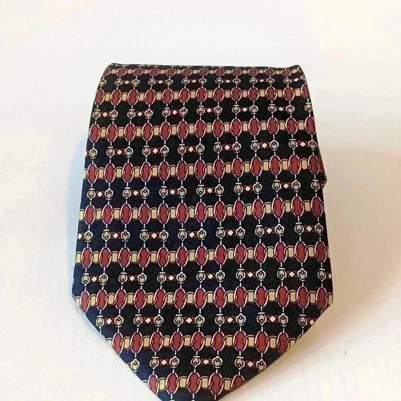 Rene' Chagal Other - Rene Chagal tie myung joo silk blue/red and yellow Geometric toned tie